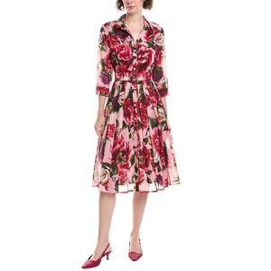 Samantha Sung Womens Audrey 4 Shirtdress, Pink